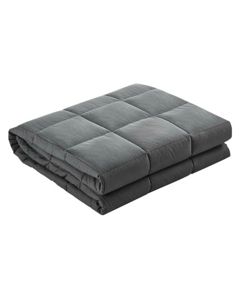 dark grey plush velvet blanket folded